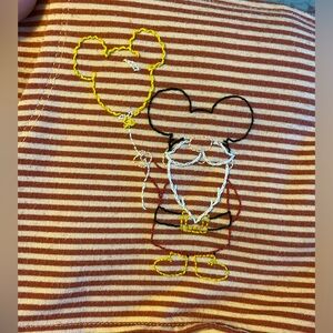 Disney Inspired Mickey Eared Gnome Embroidered Upcycled Lightweight Hoodie L